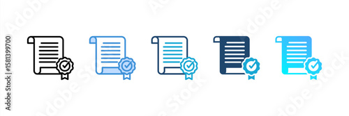 Ssl Certificate icon set multiple style collection