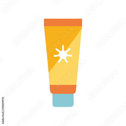 vector illustration of a sunscreen tube