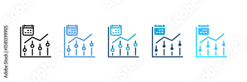 Today'S Rates icon set multiple style collection