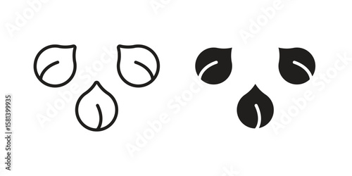 Chickpeas hummus icon design element. Editable stroke. Vector