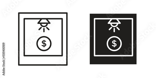 Business incubator icon design element. Editable stroke. Vector