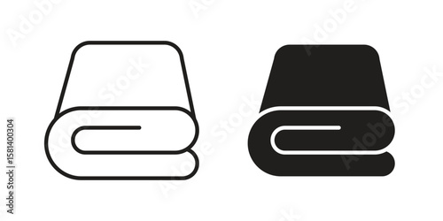 blanket icon design element. Editable stroke. Vector