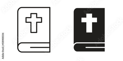 Bible icon design element. Editable stroke. Vector