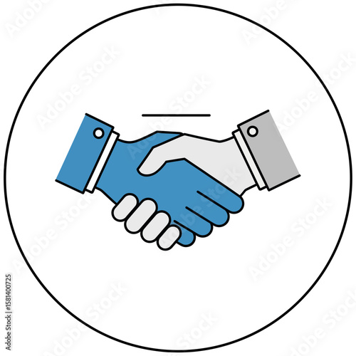 handshake icon vector illustration
