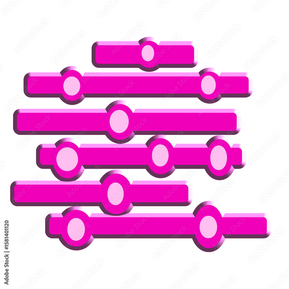 Interface control sliders in glowing pink for dashboard or app setting icon Interface control sliders in glowing pink for dashboard or app setting icon