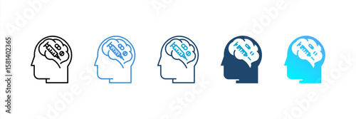 Drug Addict icon set multiple style collection