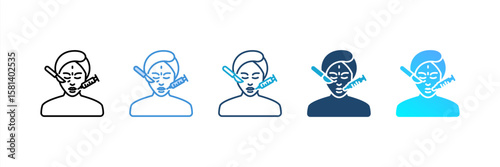 Plastic Surgery icon set multiple style collection
