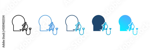 Anesthesiology icon set multiple style collection