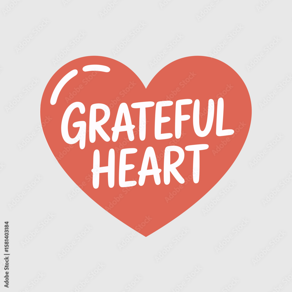 Grateful heart illustration in hand-drawn style for Thanksgiving day Grateful heart illustration in hand-drawn style for Thanksgiving day