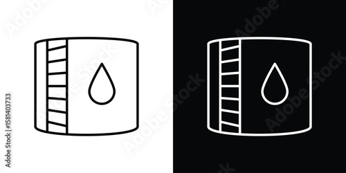 Water tank icon transparent vector isolated
