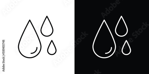 Water drop icon transparent vector isolated