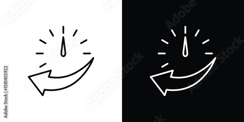 Uptime and downtime icon transparent vector isolated