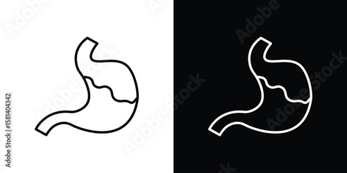 Stomach with Liquids icon transparent vector isolated