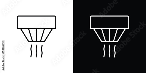 Smoke detector icon transparent vector isolated