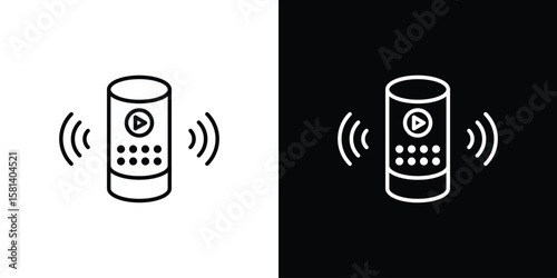 Smart speaker icon transparent vector isolated