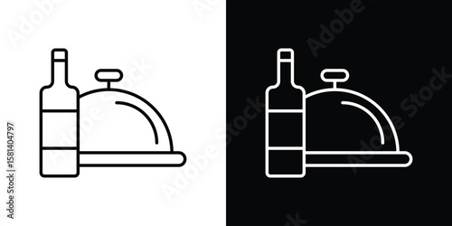 Room service icon transparent vector isolated