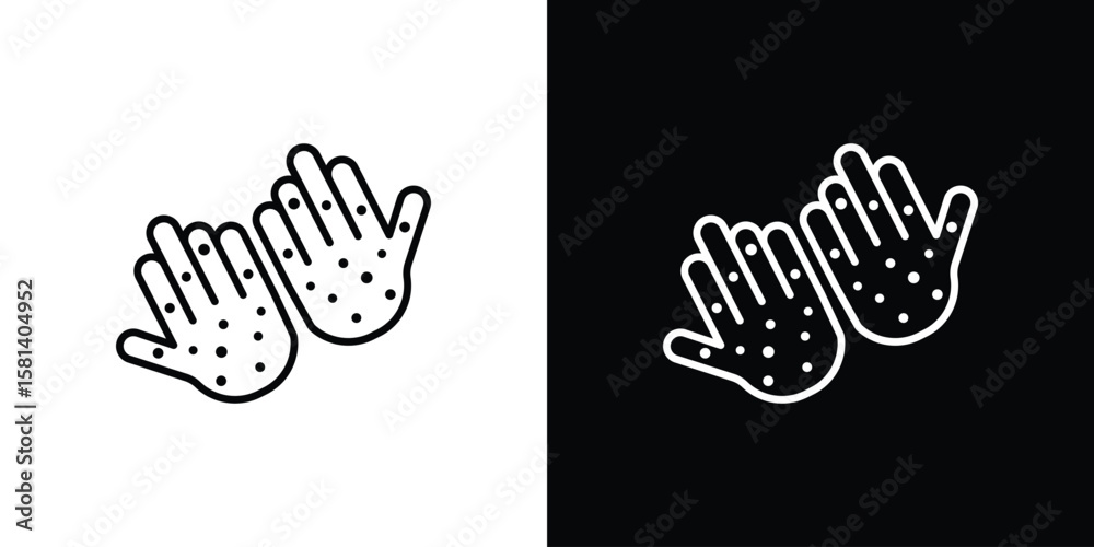 Obraz premium Rash hand icon transparent vector isolated