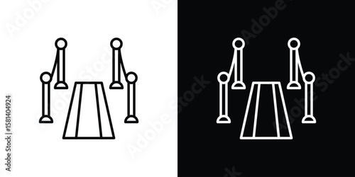 Red carpet icon transparent vector isolated