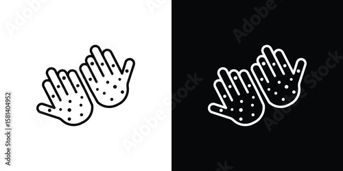 Rash hand icon transparent vector isolated