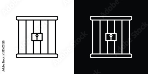 Prison icon transparent vector isolated