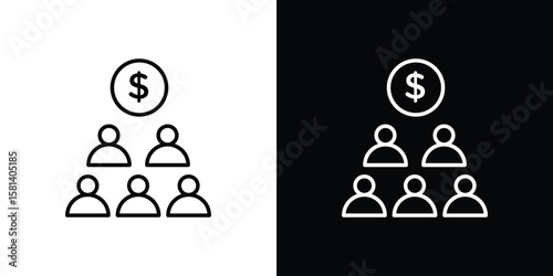 Ponzi scheme icon transparent vector isolated