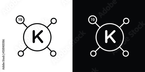 Potassium icon transparent vector isolated