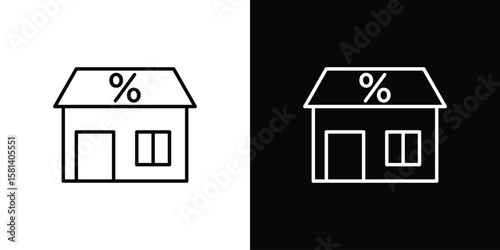 Mortgage rate icon transparent vector isolated