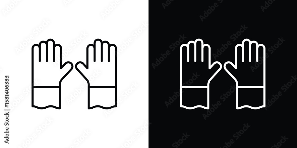 Fototapeta premium Gloves icon transparent vector isolated