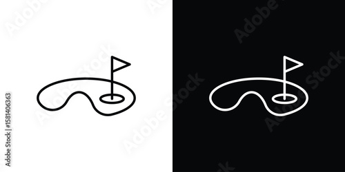 Golf yard icon transparent vector isolated