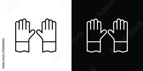 Gloves icon transparent vector isolated