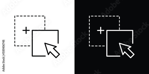 Drag and drop icon transparent vector isolated