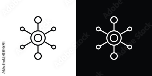 Decentralized icon transparent vector isolated