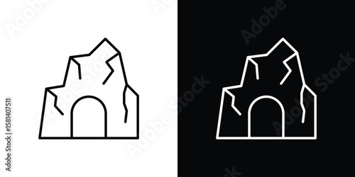 cave icon transparent vector isolated