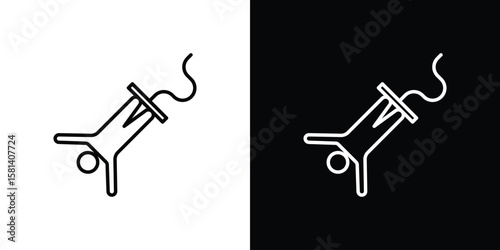Bungee jumping icon transparent vector isolated