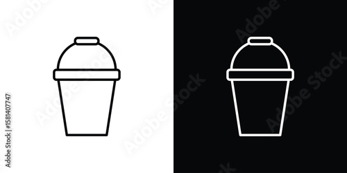 Bucket icon transparent vector isolated