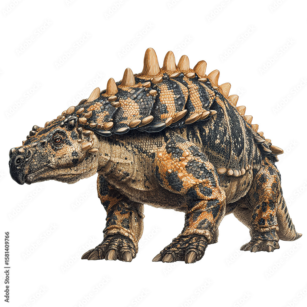 Naklejka premium Euoplocephalus isolated on transparent background