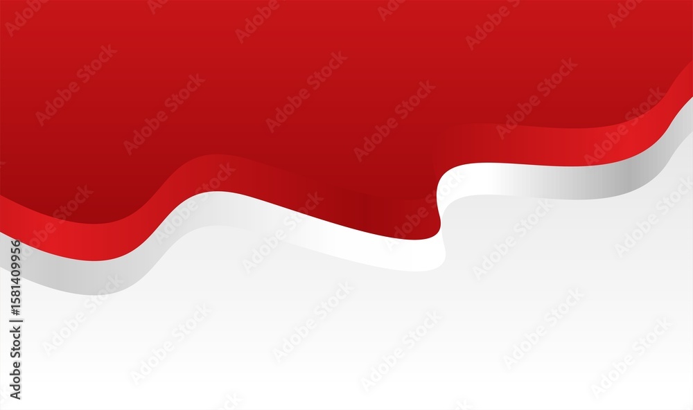Obraz premium Indonesian Independence Flag Wave Background