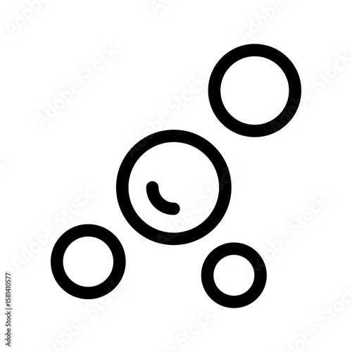 Foam Bubbles Icon Vector Symbol Design Illustration