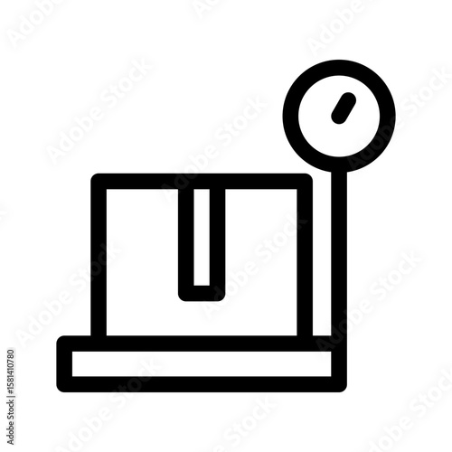Warehouse Scales Icon Vector Symbol Design Illustration
