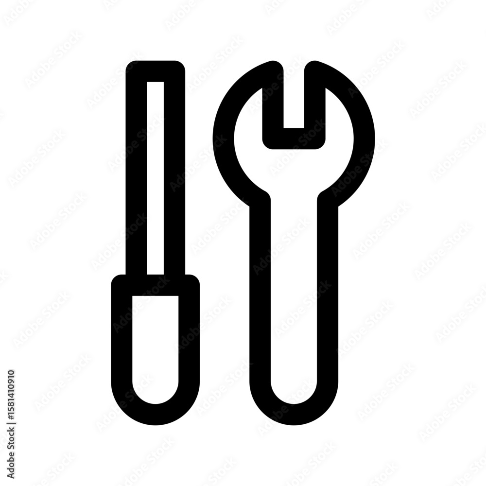 Wrench Icon Vector Symbol Design Illustration Wrench Icon Vector Symbol Design Illustration