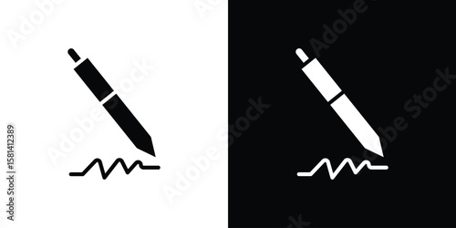 Write icon Vector clipArt Illustrations in flat style