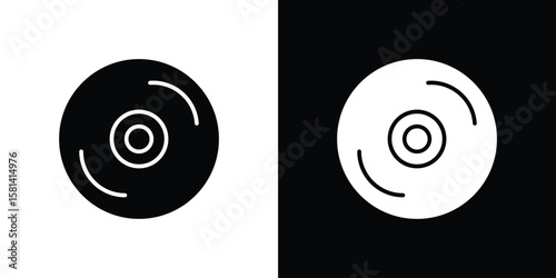 DVD icon Vector clipArt Illustrations in flat style
