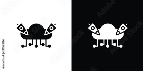 DOS icon Vector clipArt Illustrations in flat style