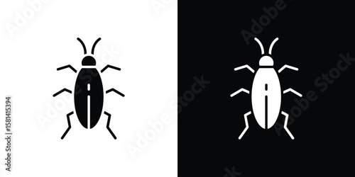 Cockroach icon Vector clipArt Illustrations in flat style