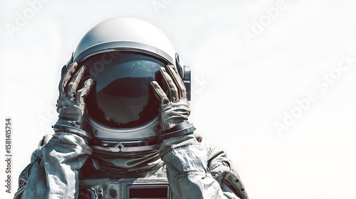 Astronaut Holding Helmet
