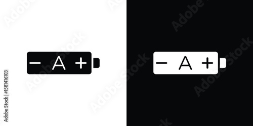 AAA battery icon Vector clipArt Illustrations in flat style