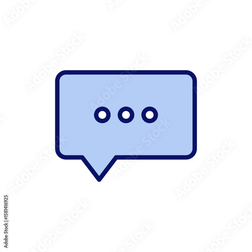 Chat icon vector. speech bubble sign and symbol. comment icon. message