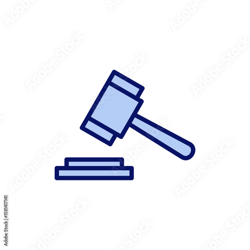 Gavel icon vector. judge gavel sign and symbol. law icon. auction hammer