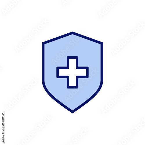 Health insurance icon vector. Insurance health document sign and symbol