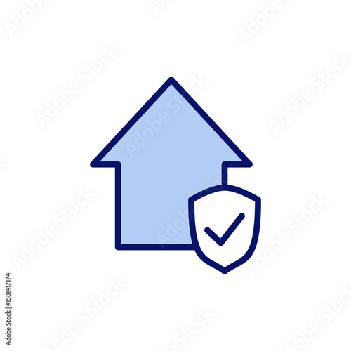 home insurance icon vector. home protection sign and symbol